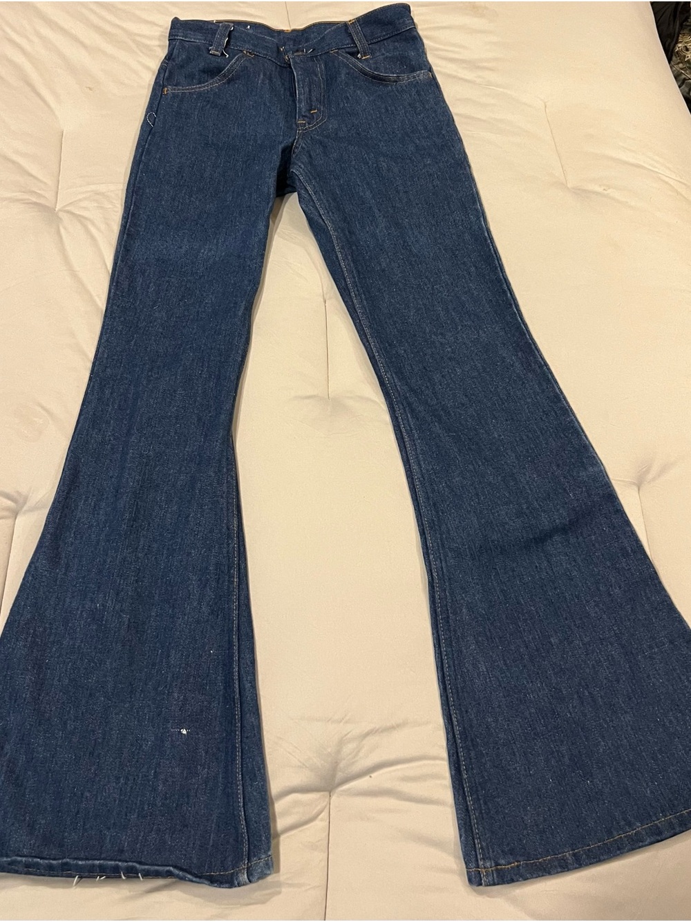 Vintage Levis Jeans 26x32 Blue Denim Orange Tab 784 Bootcut Flare Dark Wash
